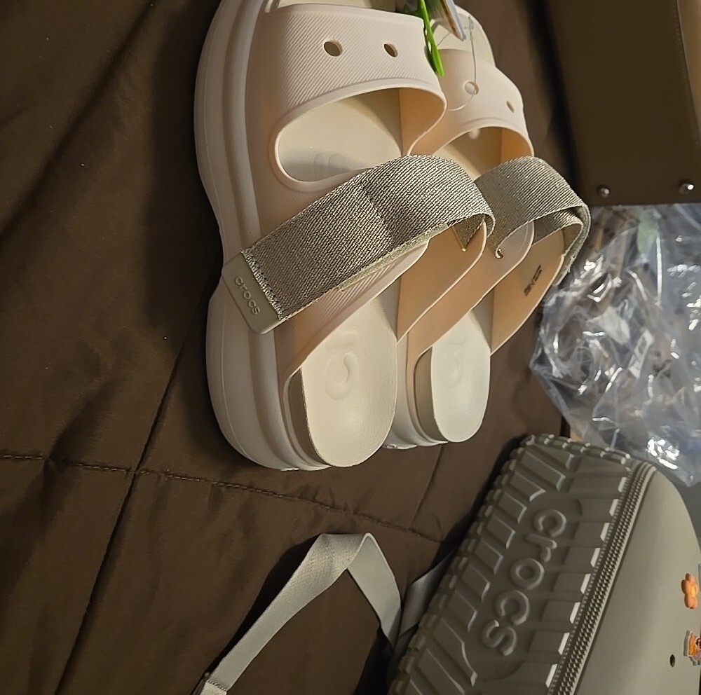 CROCS Soho Two Strap Sandals with Shimmer Strap - Picture 5 of 8